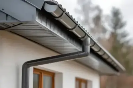 Pose de gouttières en zinc par un couvreur professionnel
